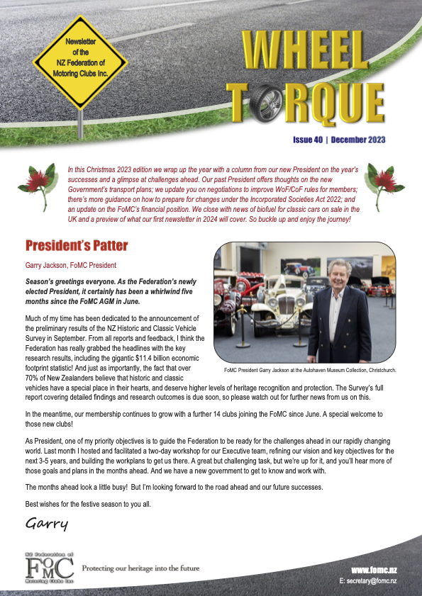 Read more about the article FOMC – Wheel Torque Issue 40 Dec 2023