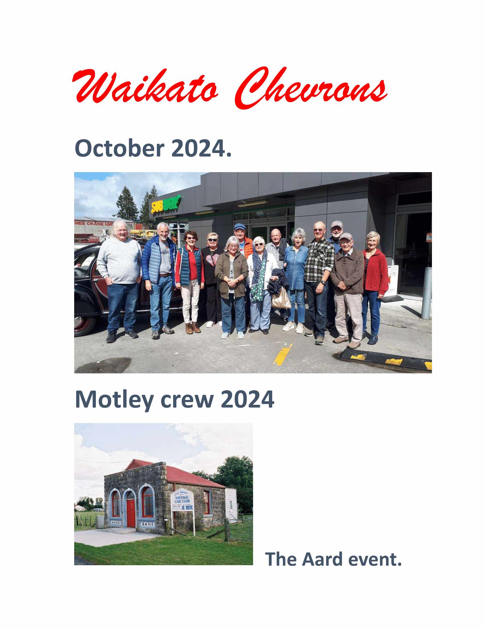 Read more about the article Waikato Chevrons October 2024
